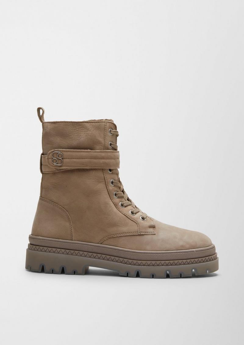 s.Oliver Stiefel aus Echtleder - hellbraun