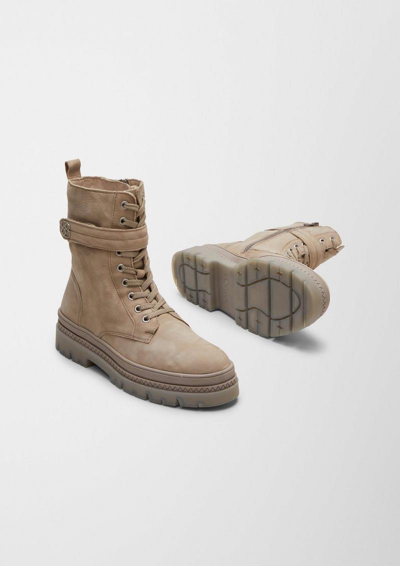 s.Oliver Stiefel aus Echtleder - hellbraun