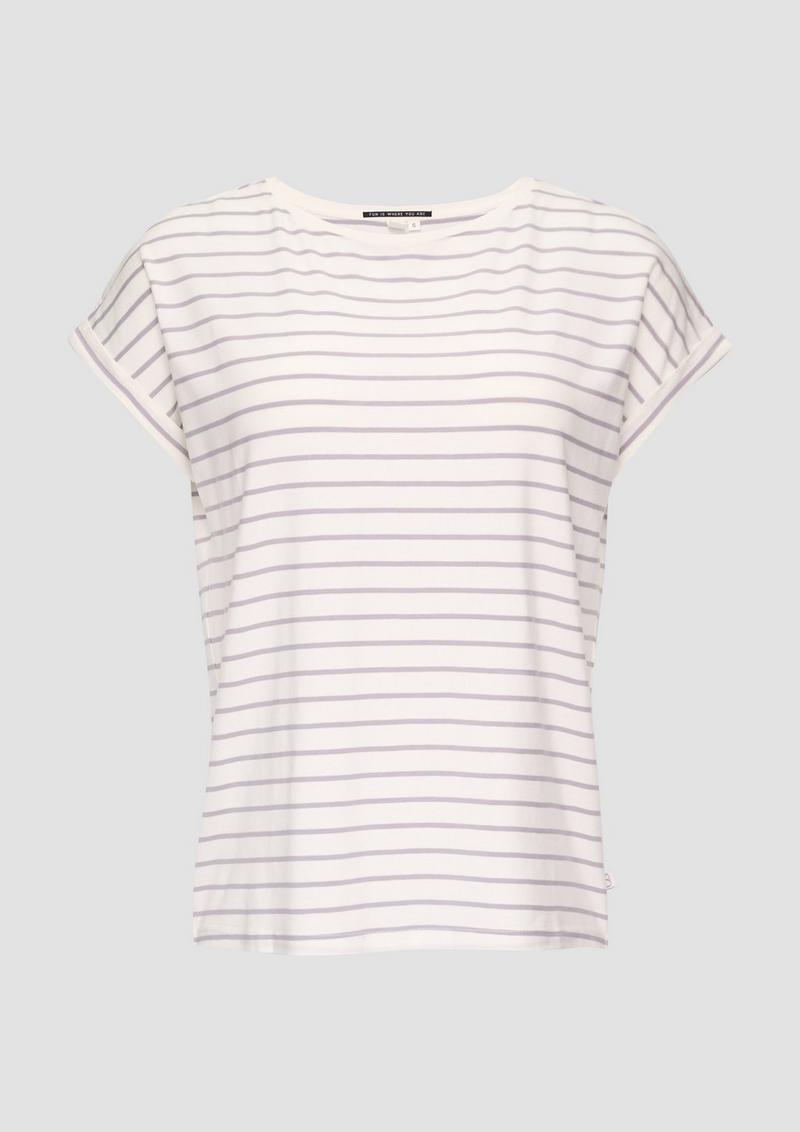 s.Oliver T-Shirt aus Lyocellmix mit Ringelmuster - ecru
