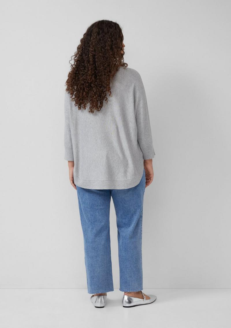 s.Oliver Strickpullover mit Fledermausarm - grau meliert