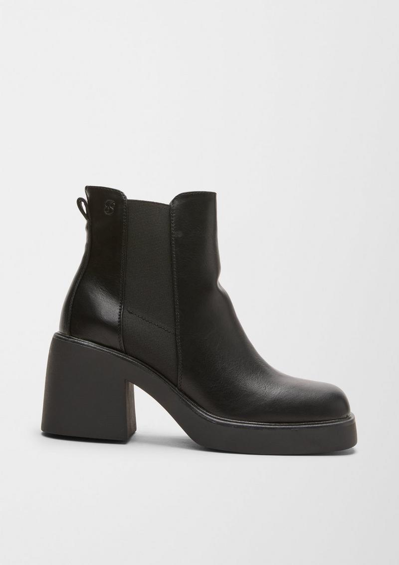 s.Oliver Stiefel mit Blockabsatz - schwarz