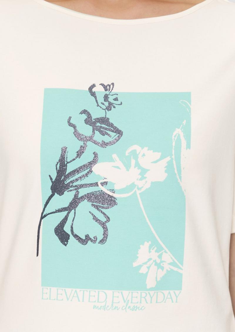 s.Oliver Jerseyshirt mit Frontprint - ecru