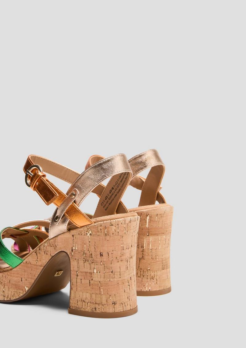 s.Oliver Sandalen mit Blockabsatz - mehrfarbig
