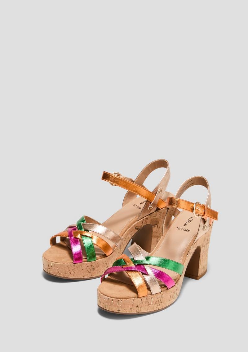 s.Oliver Sandalen mit Blockabsatz - mehrfarbig
