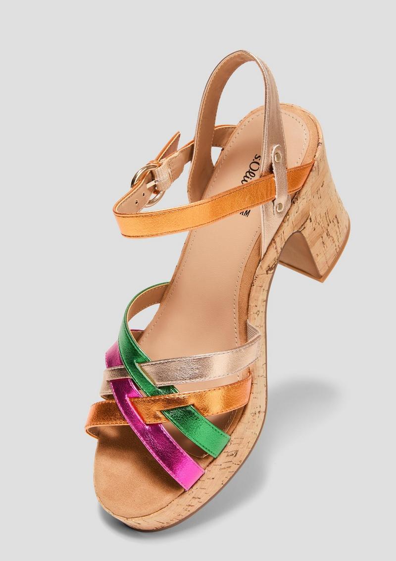 s.Oliver Sandalen mit Blockabsatz - mehrfarbig