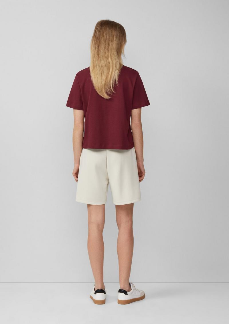 s.Oliver T-Shirt aus Interlockjersey mit Frontprint - bordeaux