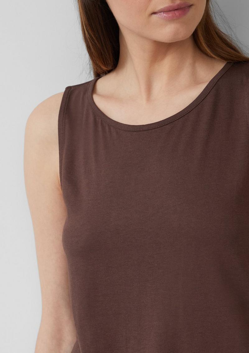 s.Oliver Top mit dekorativem Cut-out - mokka