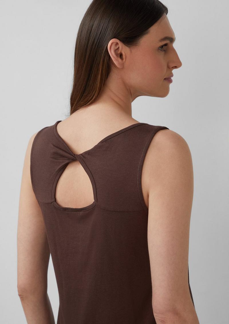 s.Oliver Top mit dekorativem Cut-out - mokka
