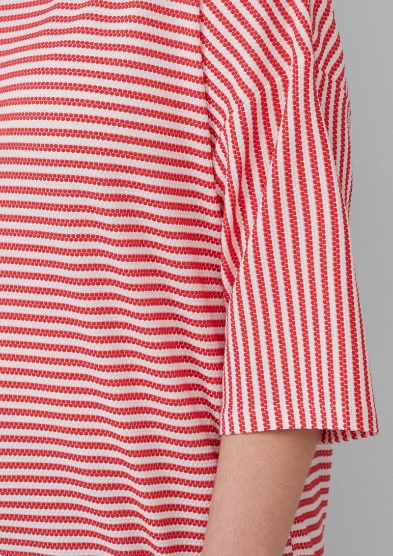 s.Oliver Gestreiftes T-Shirt im Relaxed Fit mit 3/4-Ärmeln - zartrosa