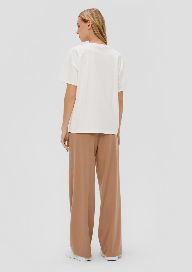 s.Oliver T-Shirt mit Frontprint - creme