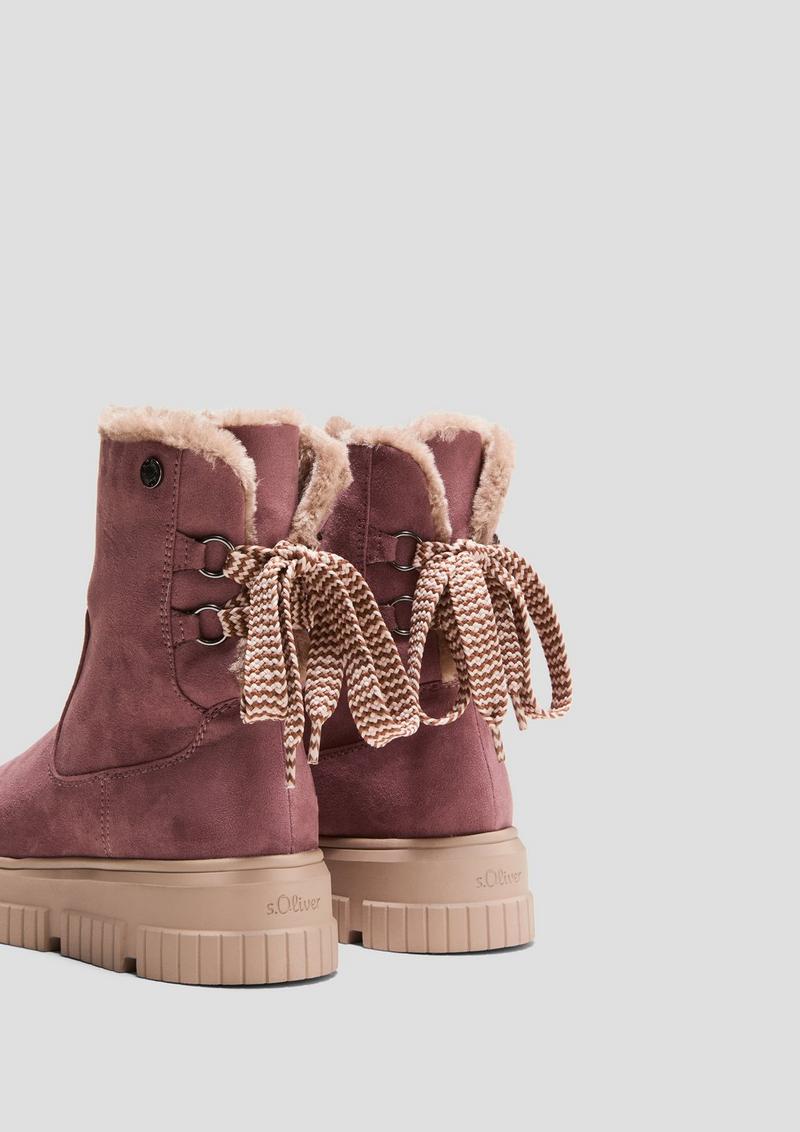 s.Oliver Winterstiefel mit Kunstfellfutter - altrosa