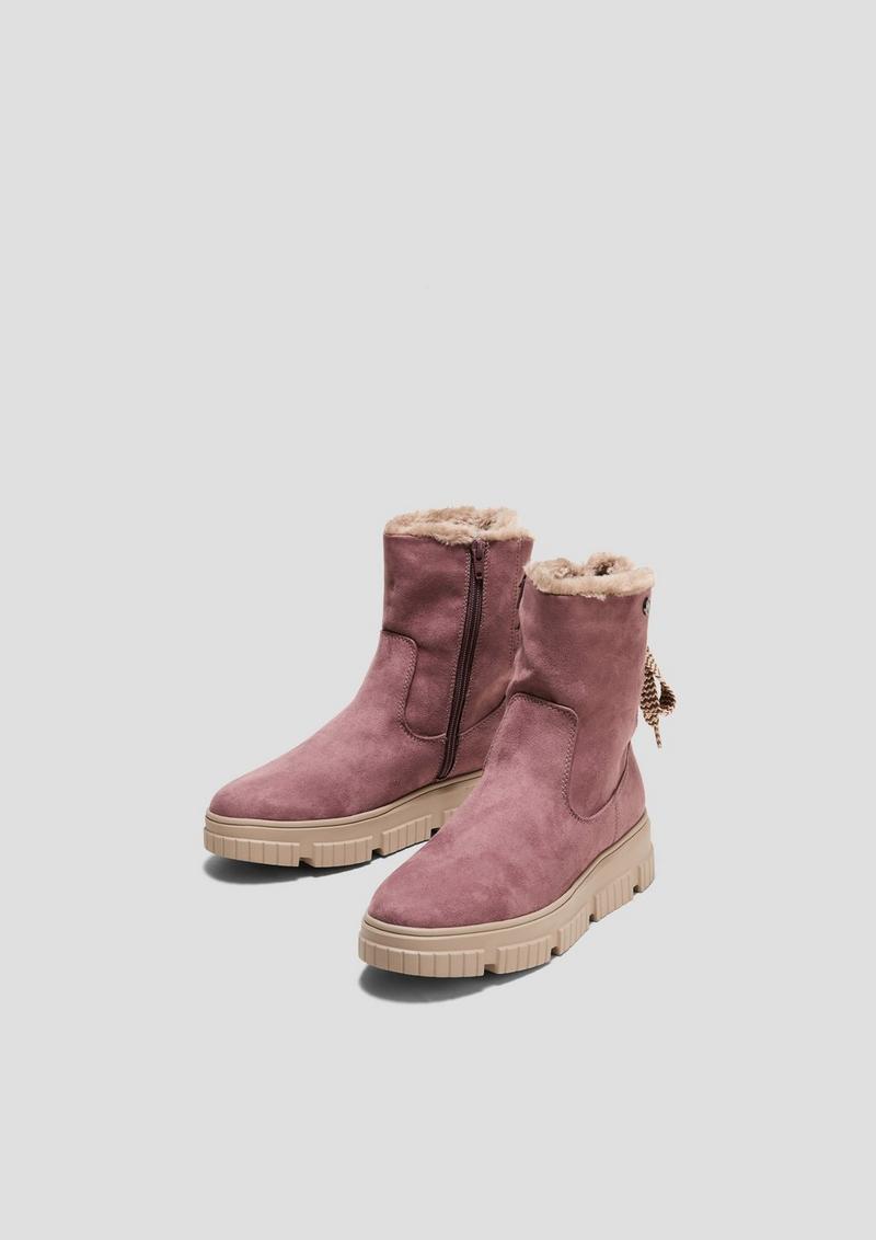 s.Oliver Winterstiefel mit Kunstfellfutter - altrosa
