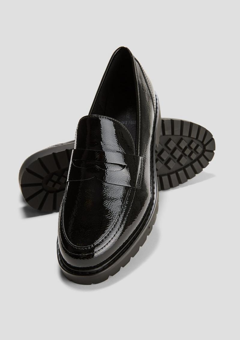 s.Oliver Loafer in Leder-Optik - schwarz