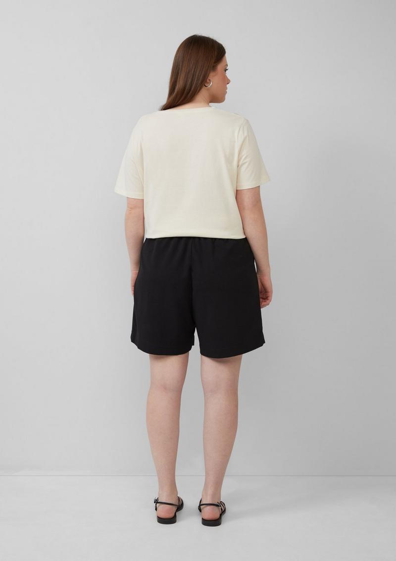 s.Oliver Shorts aus Interlockjersey mit Elastikbund - schwarz