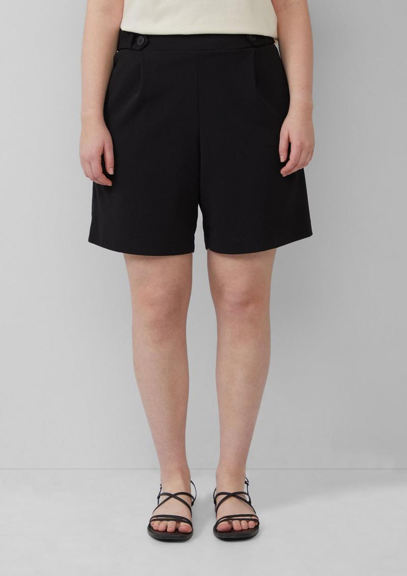 s.Oliver Shorts aus Interlockjersey mit Elastikbund - schwarz
