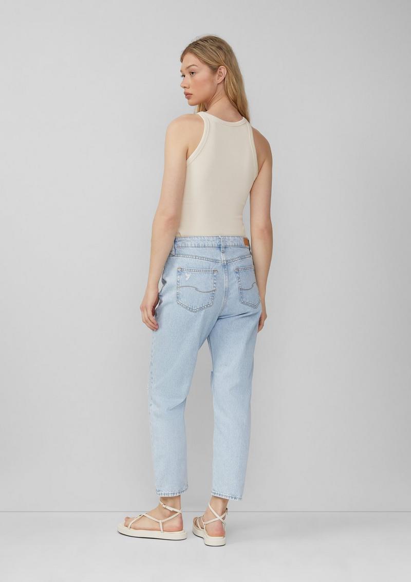 s.Oliver Geripptes Tanktop - helles sand