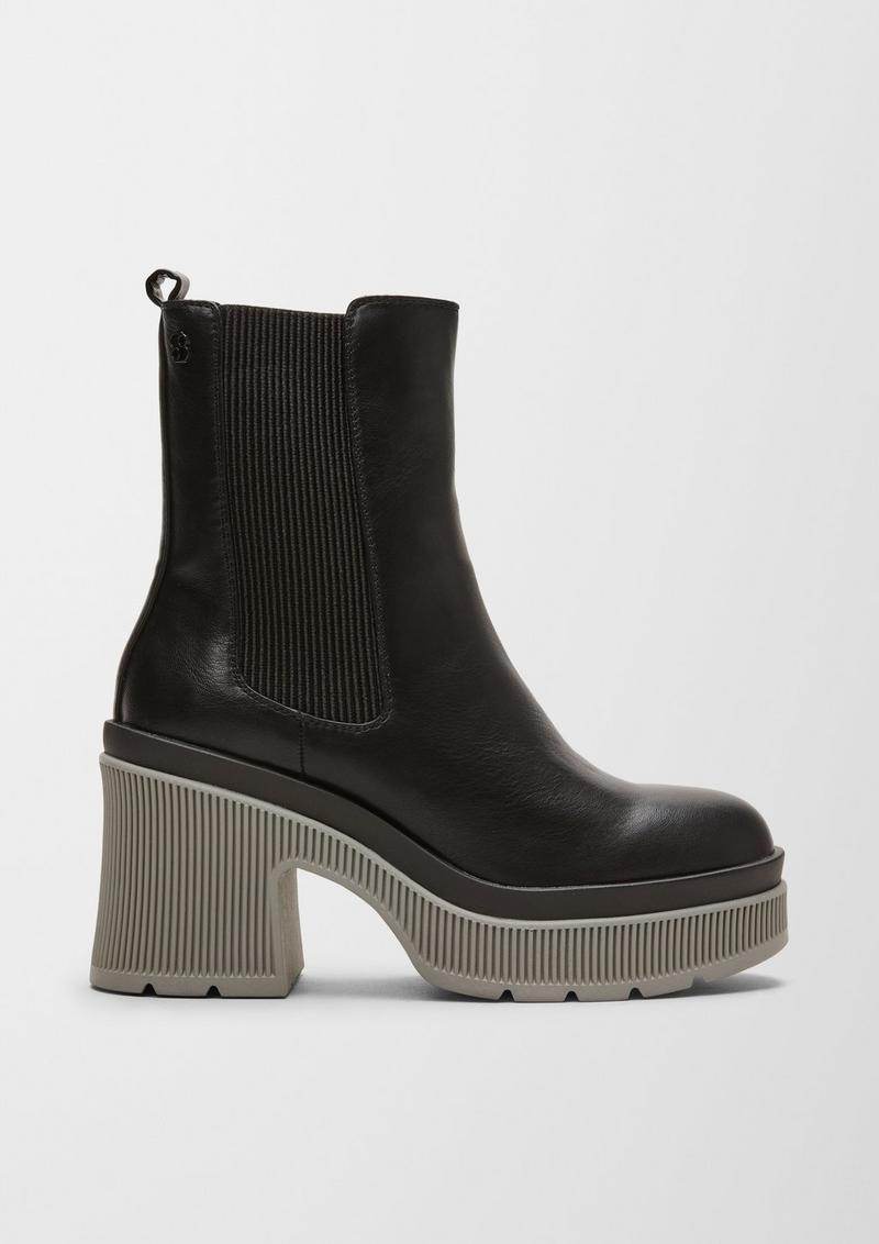 s.Oliver Boots mit Plateausohle - schwarz