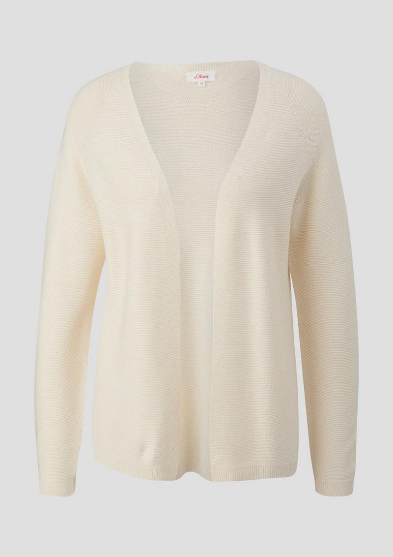 s.Oliver Strickjacke aus Viskosemix - ecru