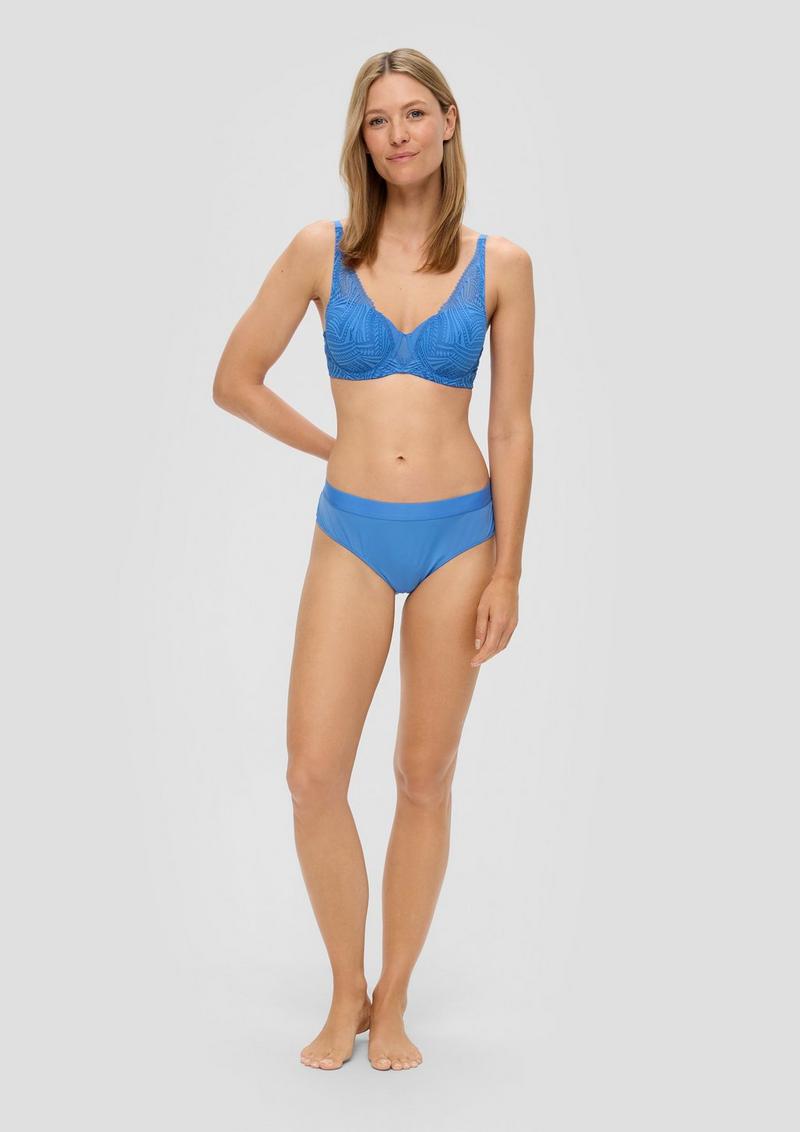 s.Oliver Schalen-BH mit Spitzen-Details - blau