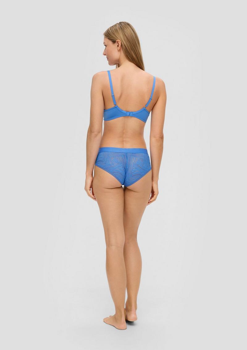s.Oliver Schalen-BH mit Spitzen-Details - blau