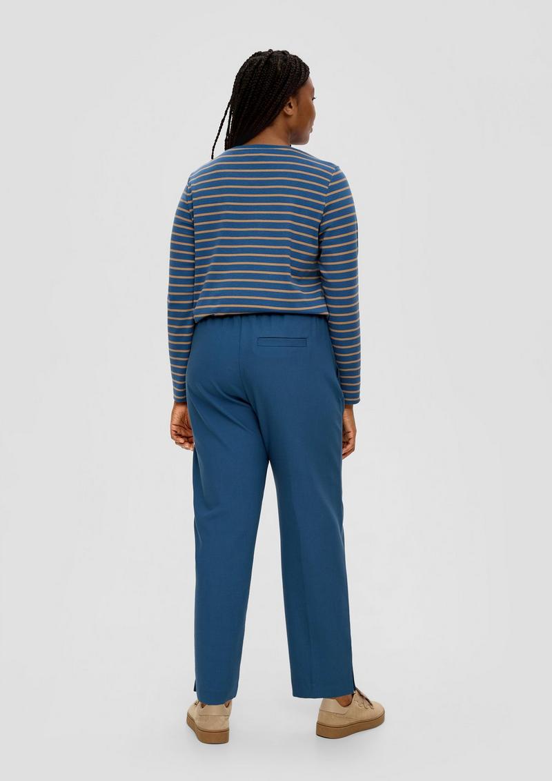 s.Oliver Regular: Hose aus Viskosemix - dunkelblau
