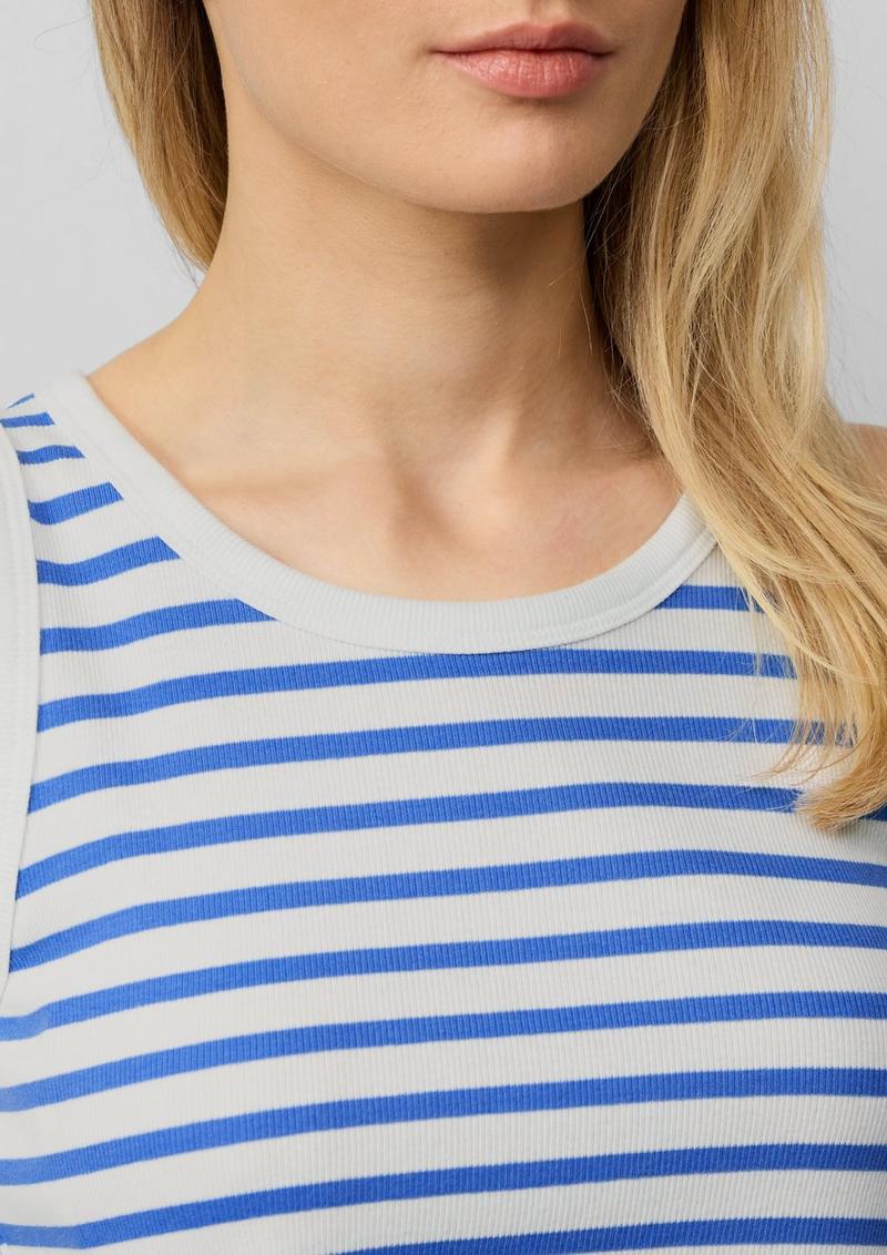 s.Oliver Elastisches Top mit Rippstruktur - royalblau