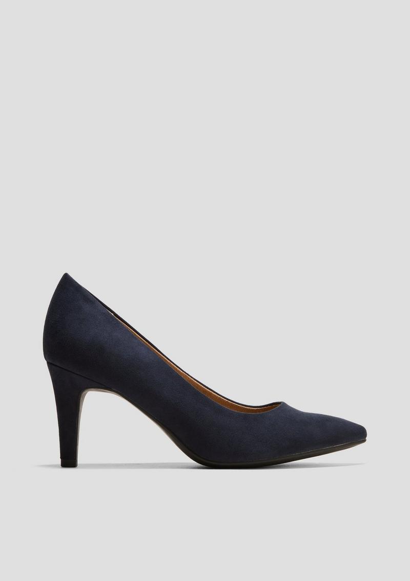 s.Oliver Pumps in Veloursleder-Optik - navy