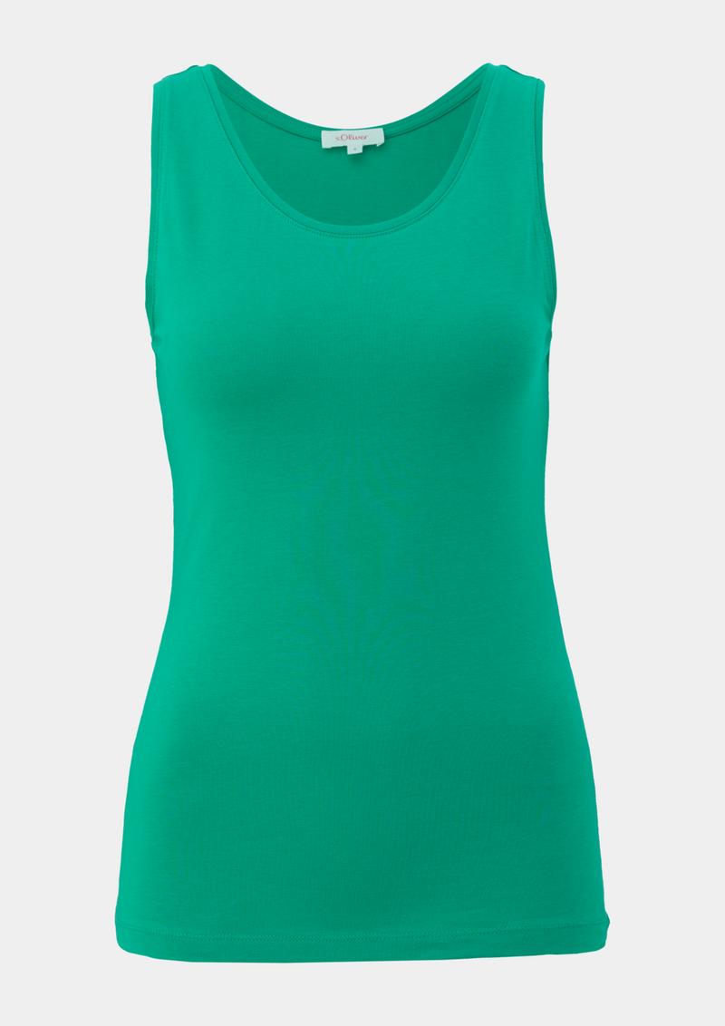s.Oliver Basic Top aus Jersey - smaragd