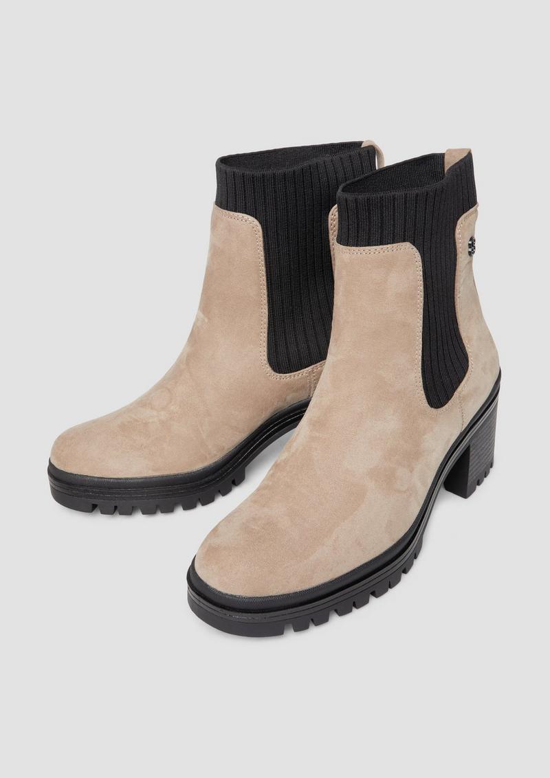 s.Oliver Stiefeletten mit Blockabsatz - hellbraun