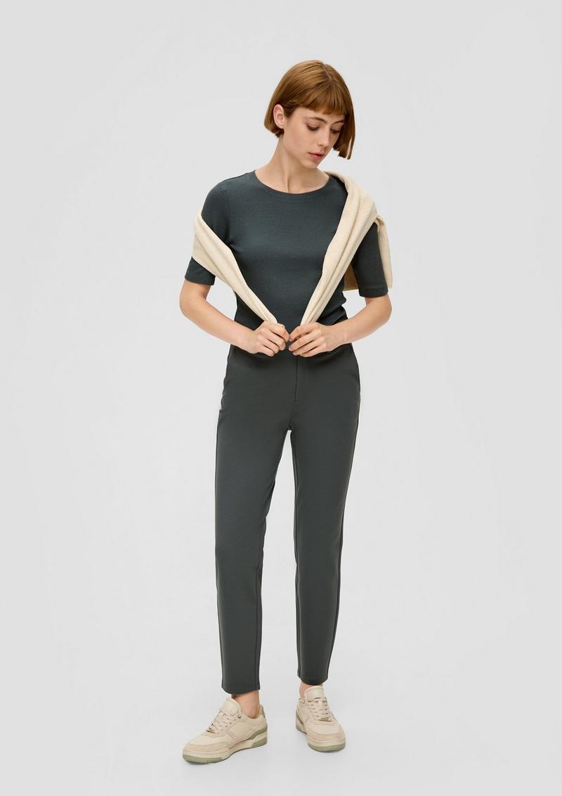 s.Oliver T-Shirt aus Baumwollstretch - olivgrün