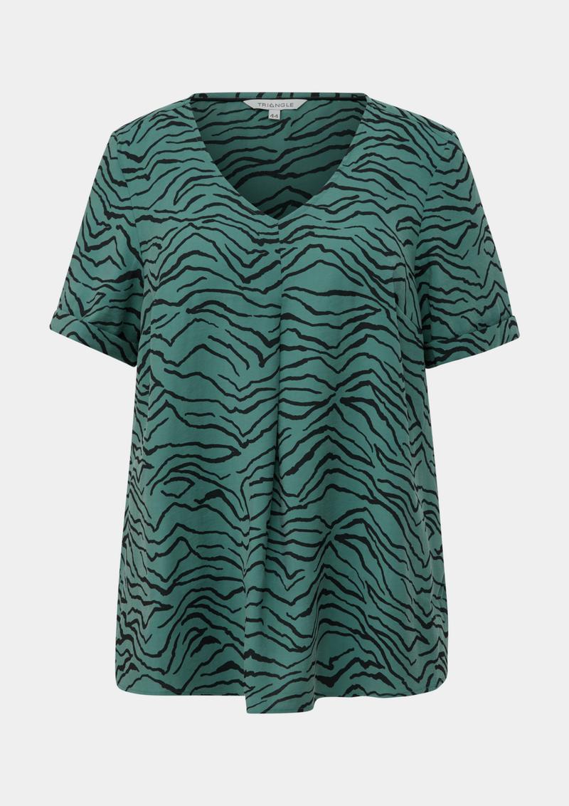 s.Oliver Weiche Bluse aus Modalmix - smaragd