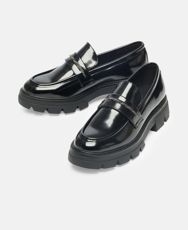 s.Oliver Loafer in Lackleder-Optik - schwarz