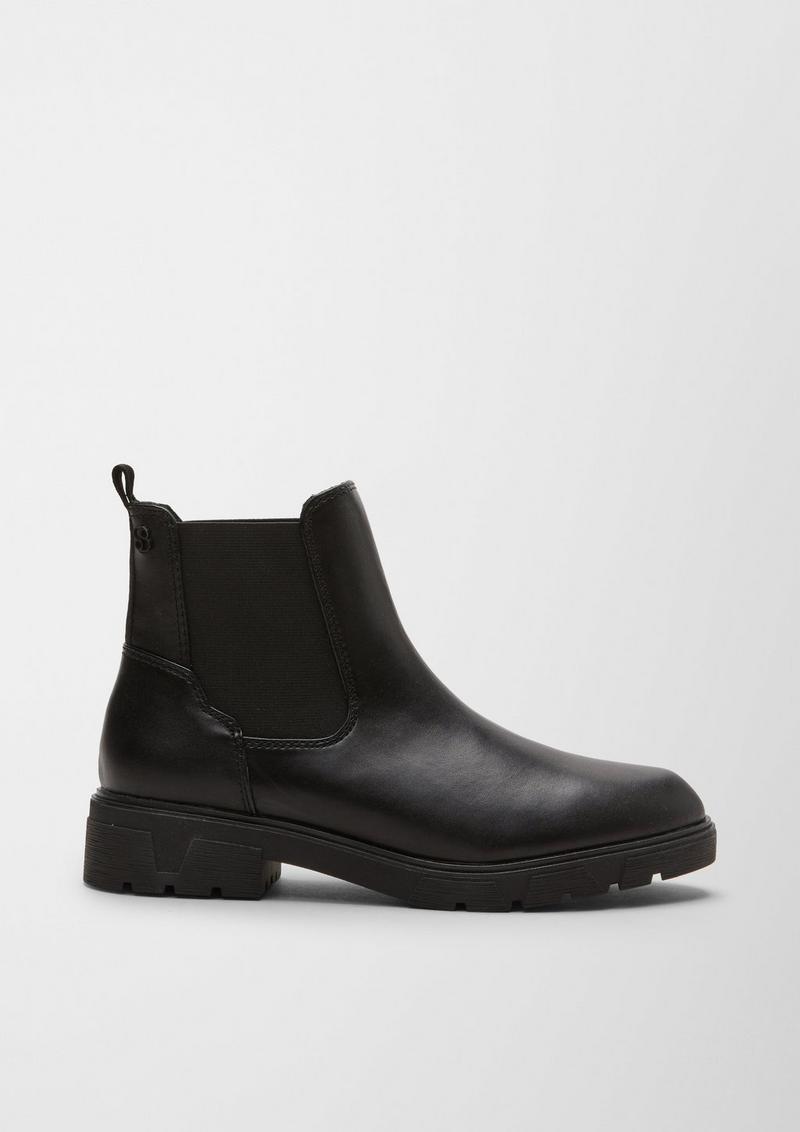 s.Oliver Stiefel im Lederlook - schwarz