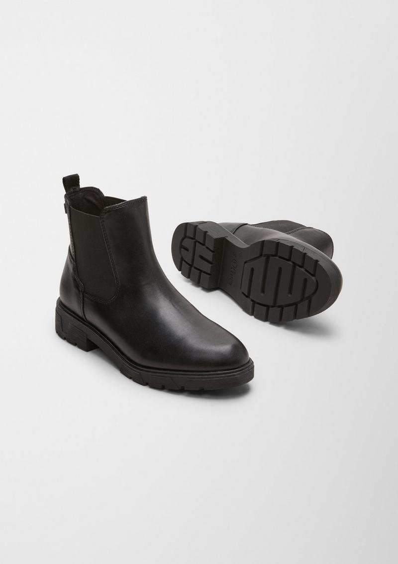 s.Oliver Stiefel im Lederlook - schwarz