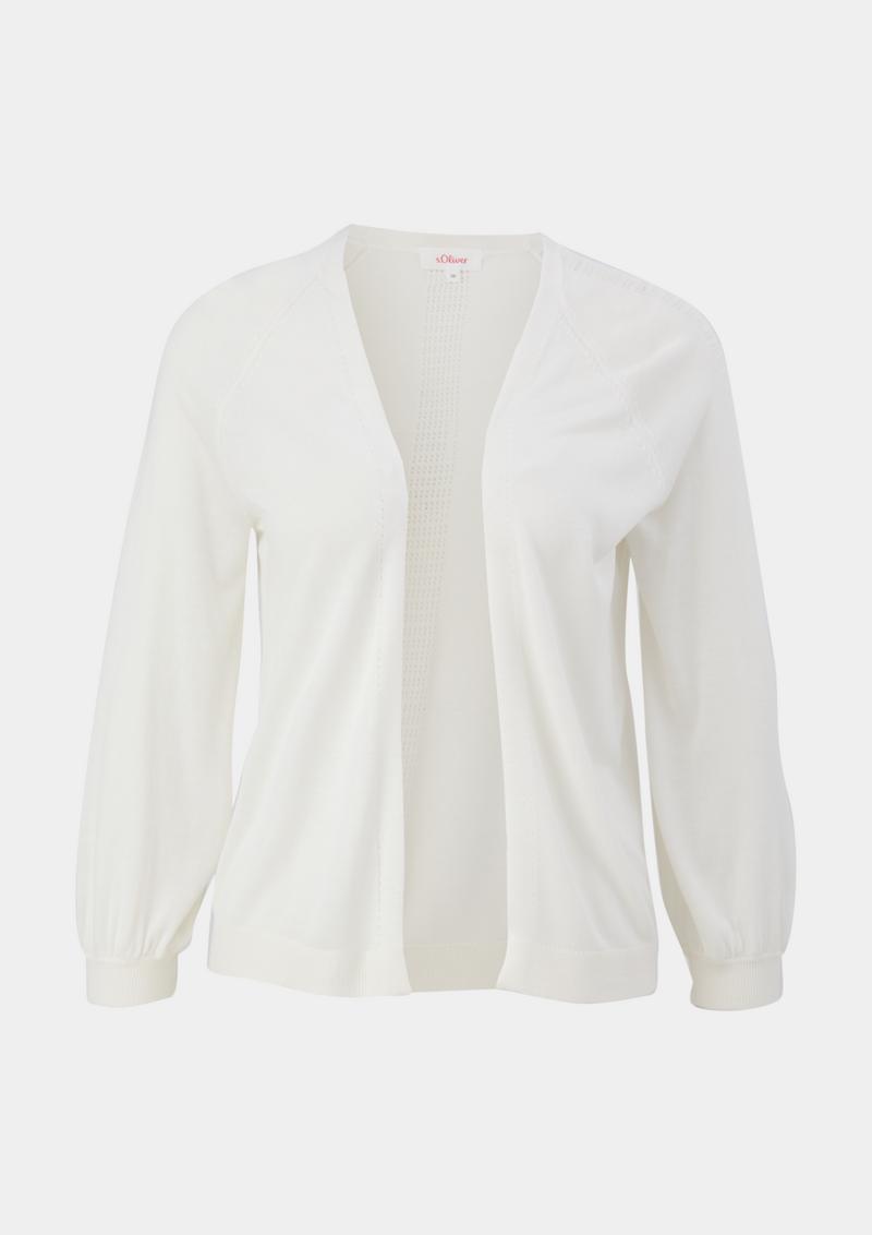 s.Oliver Strickjacke aus Viskose - ecru
