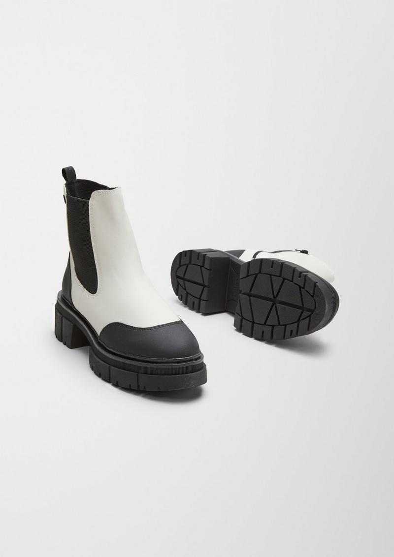 s.Oliver Stiefel mit Plateausohle - weiß