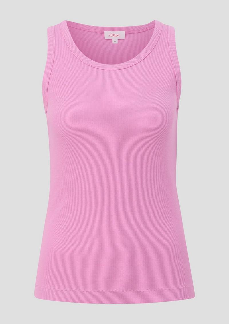 s.Oliver Elastisches Tanktop im Slim Fit - rosa