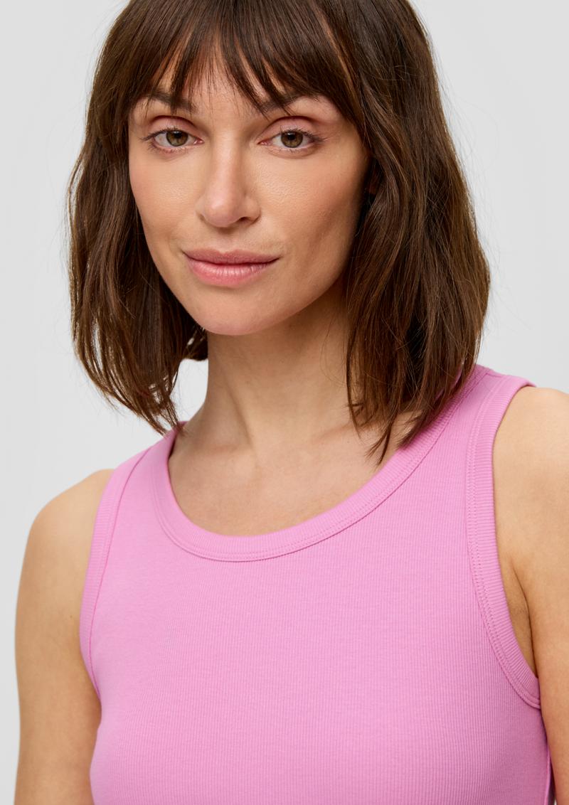 s.Oliver Elastisches Tanktop im Slim Fit - rosa