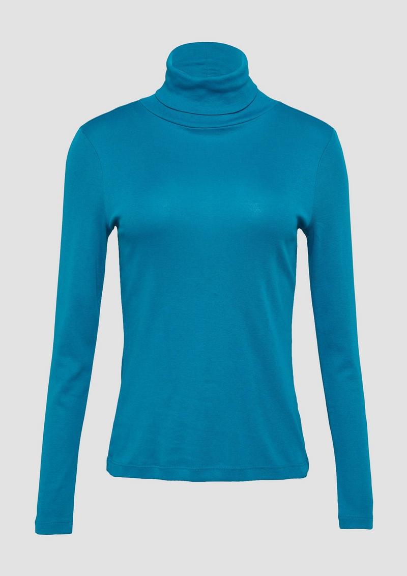 s.Oliver Elastisches Langarmshirt mit Rollkragen - petrol