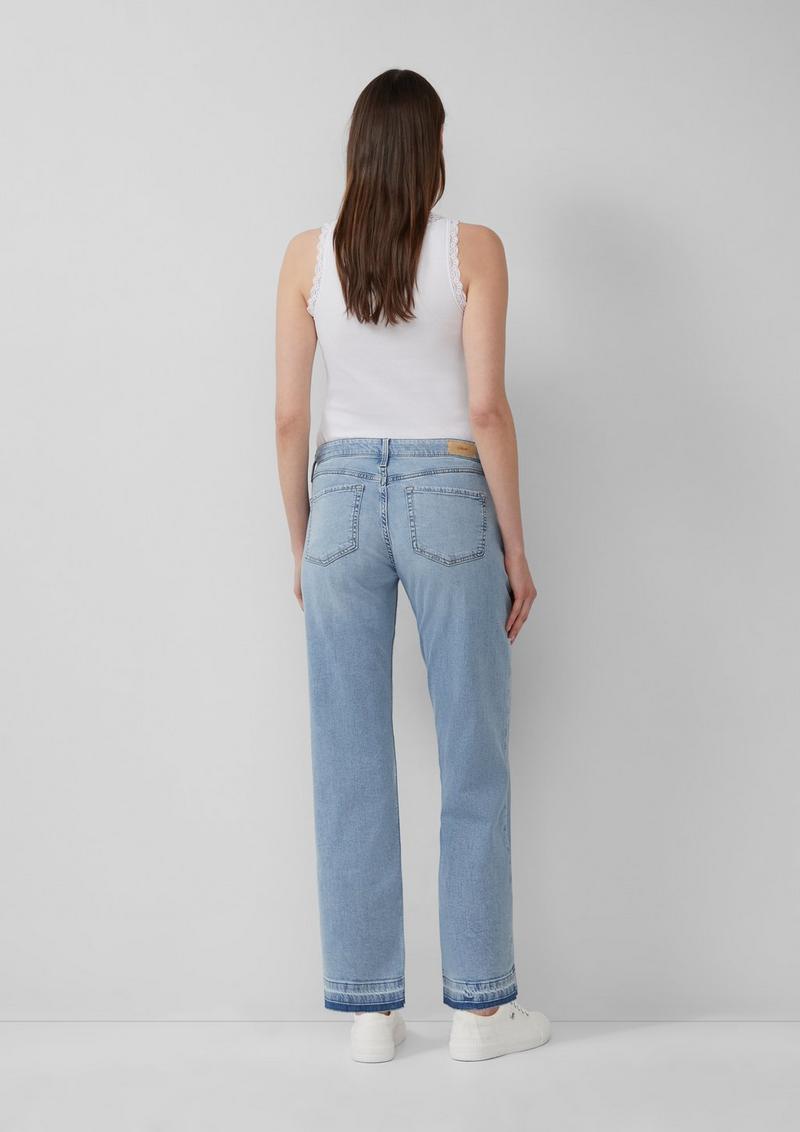 s.Oliver Geripptes Slim-Fit-Tanktop mit Spitze - weiß