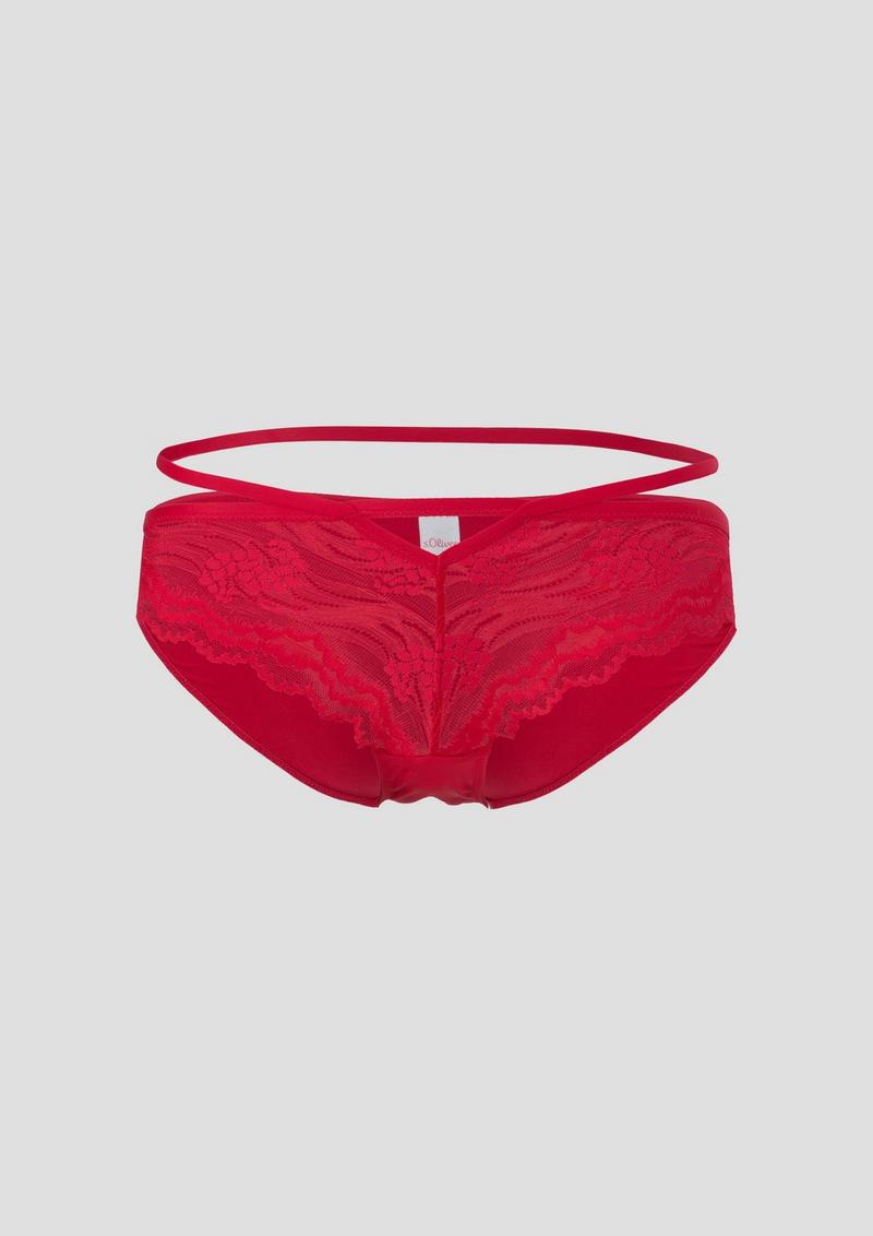 s.Oliver Panty mit Spitze - rot