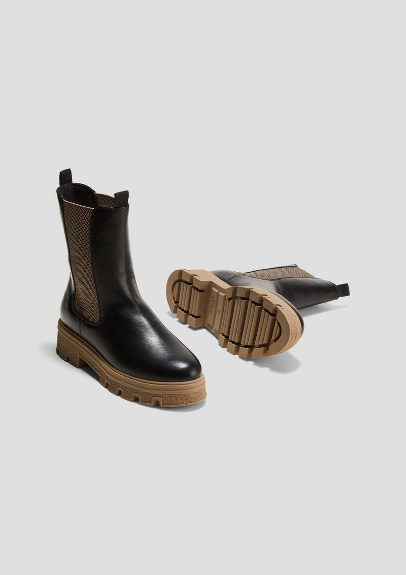 s.Oliver Halbhohe Chelsea Boots - schwarz