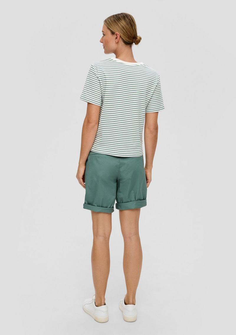 s.Oliver Regular: Shorts aus Baumwollstretch - petrol