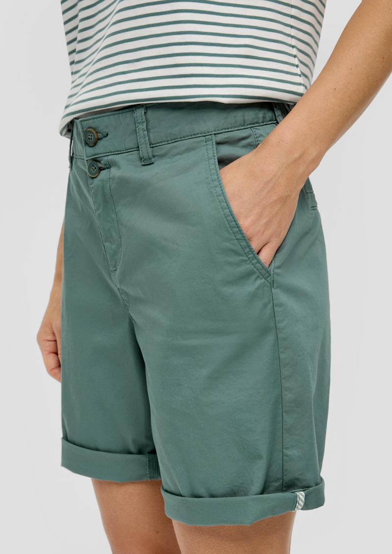 s.Oliver Regular: Shorts aus Baumwollstretch - petrol