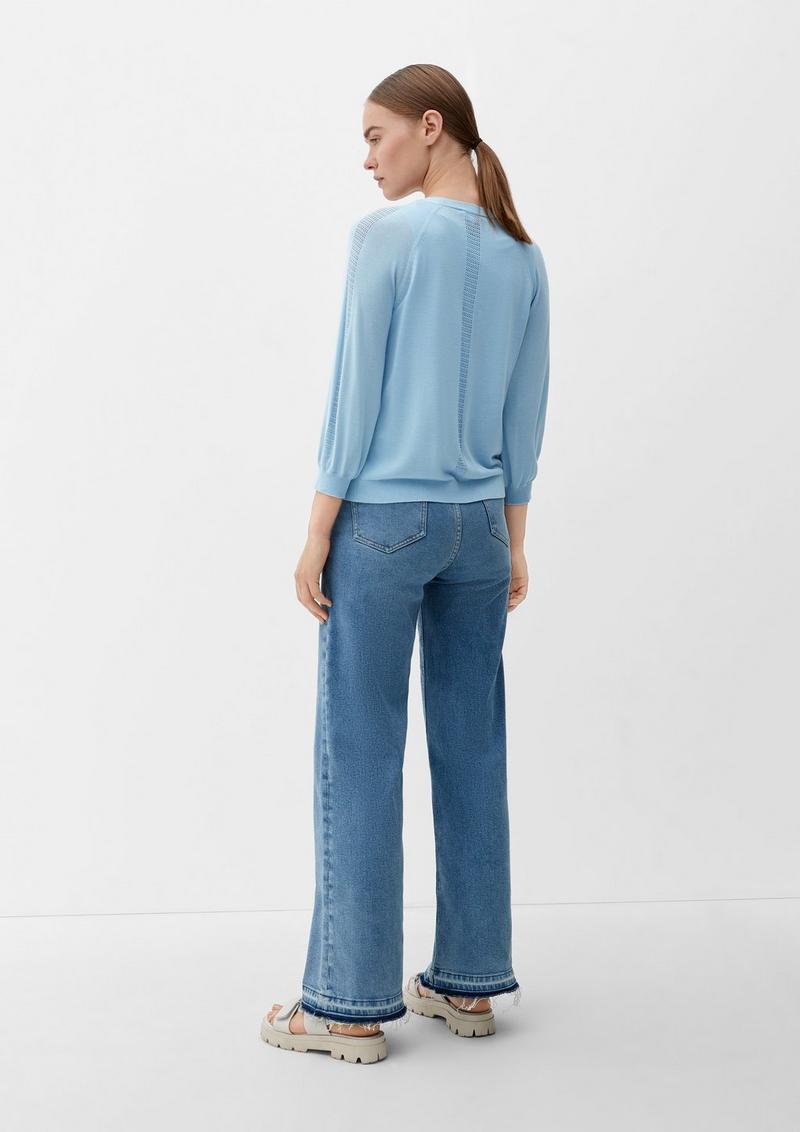 s.Oliver Strickjacke aus Viskose - hellblau