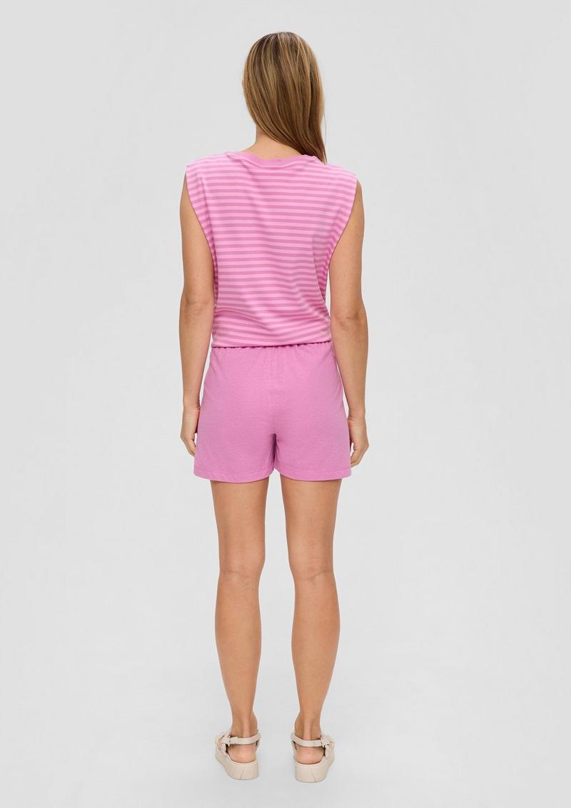 s.Oliver Shorts aus Jersey mit elastischem Bund - rosa
