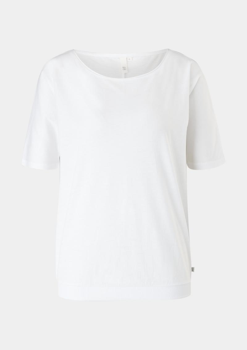 s.Oliver Jerseyshirt aus Baumwollmix - weiß