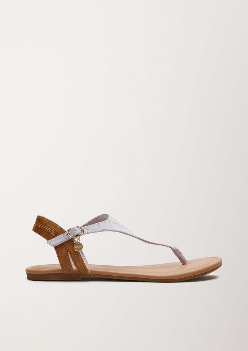 s.Oliver Sandalen in Leder-Optik - lavendel
