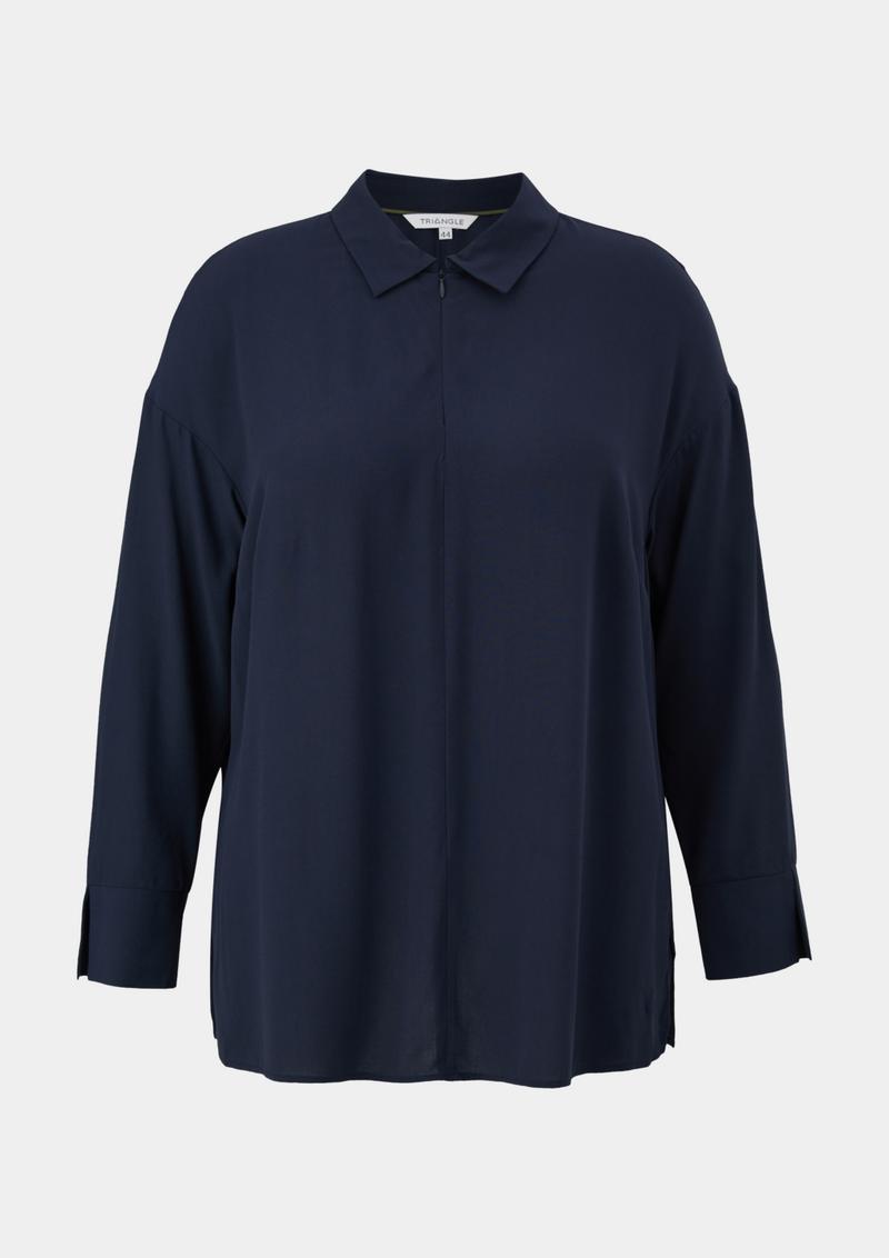 s.Oliver Crêpe-Bluse aus Viskose - navy