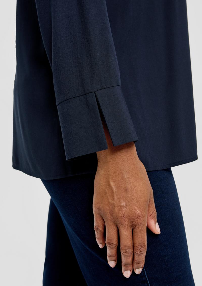 s.Oliver Crêpe-Bluse aus Viskose - navy